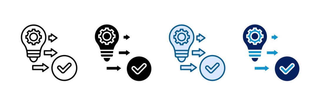 Execution Icon Set Multiple Style Collection