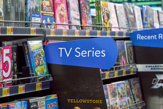 TV Series Section with DVDs Displayed