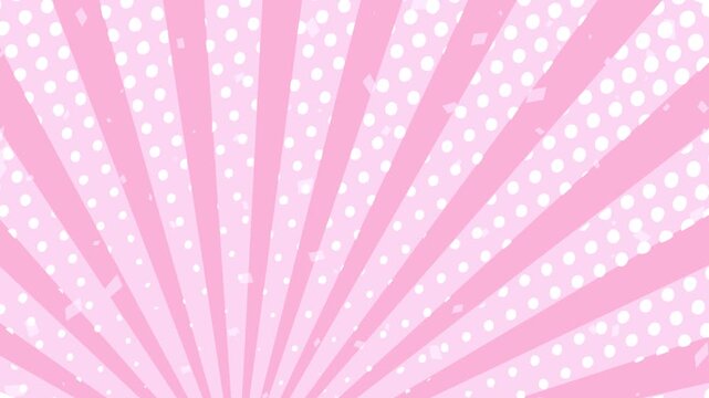 Pink Radial Comic Book Pattern 4K