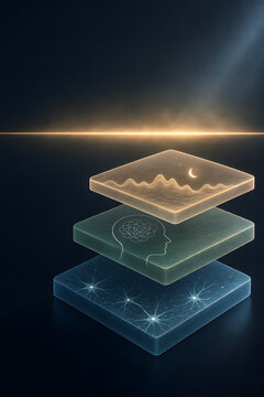 Layered Chronic Insomnia Scientific Concept With Glowing Threshold