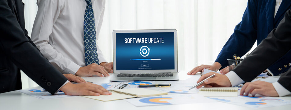 Software update on computer for brisk version of device software upgrade