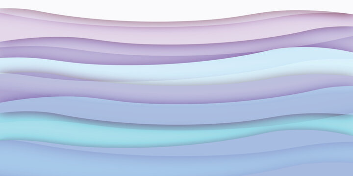 Abstract Pastel Wavy Layers Background Design