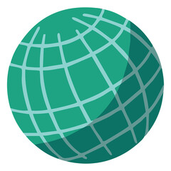 Green Planet Grid Globe Illustration © nikagraphic