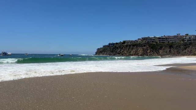 Summer Waves in Emerald Bay, Laguna Beach in Orange County, California 