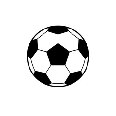 Fototapeta premium Isolated Black and White Soccer Ball on Transparent Background Minimal Design