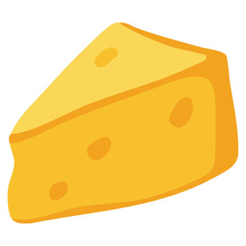 Cheese Block Food Illustration