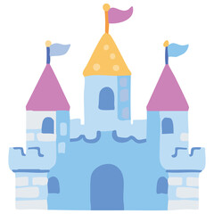 Fototapeta premium Fairytale Castle Illustration