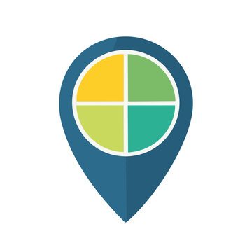 Location Pin with Pie Chart