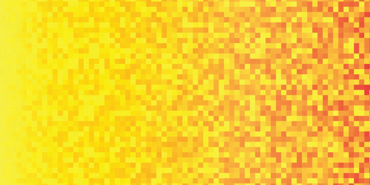 Vibrant red and yellow abstract geometric background with horizontal pixel gradient pattern eps10