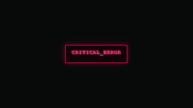 Critical Error System Meltdown Imminent Abort Warning Screen