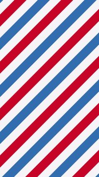 Barbershop Pole Animation with Red White and Blue Stripes
