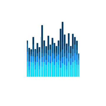 Frequency Spectrum Bar Vertical Rectangular Icon