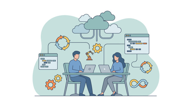Software Developers Working on Cloud Infrastructure and Automation