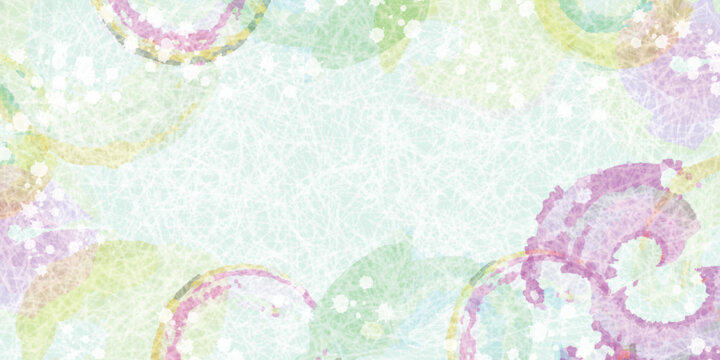 Soft Pastel Watercolor Circles Abstract Pattern Frame