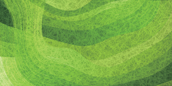 Abstract Green Flowing Lines Texture Background