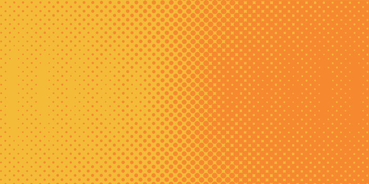 Vibrant Yellow and Orange Halftone Dot Pattern Background