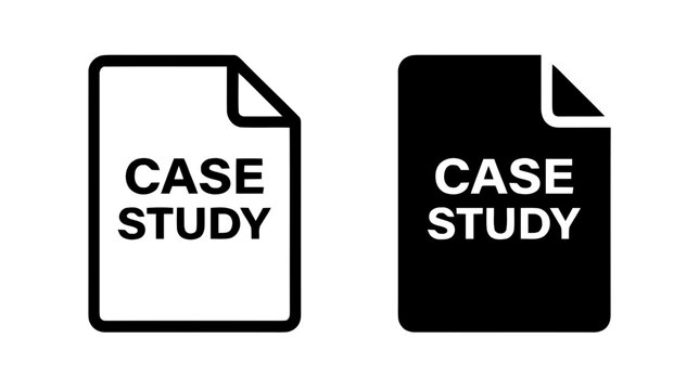 Vector illustration of case study document file icons, vector illustration on a transparent background