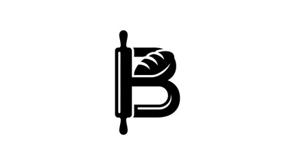 Black letter B bakery logo symbol. © Kuku