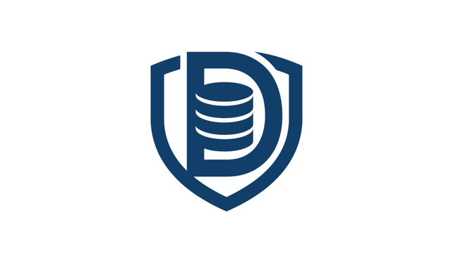 Blue shield logo with letter D.