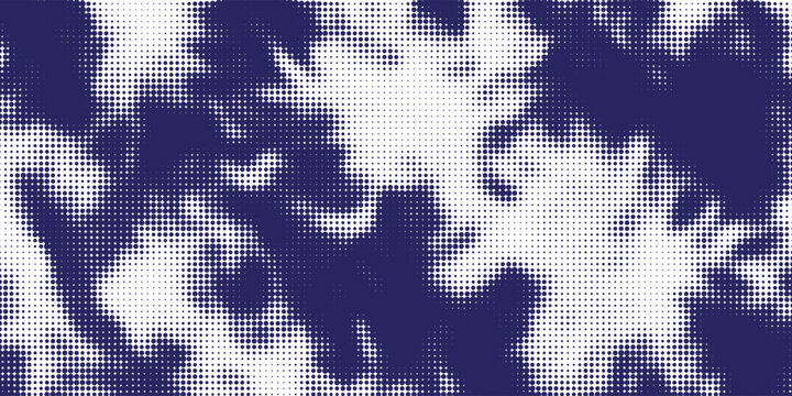 Dramatic white background with indigo blue abstract cloud halftone texture eps10