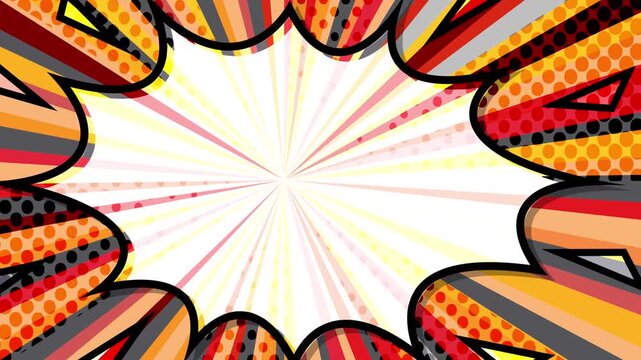 Comic Book Style Explosive Speech Bubble 4K