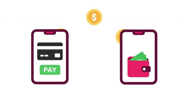 Smartphone payment animation