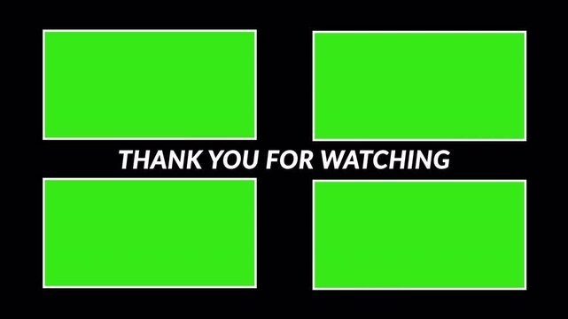YouTube End Screen Template with Viewer Prompts Animation for Audience Engagement on Transparent Background ,Animated Youtube end screen animation in  4K  with  Alpha Channel