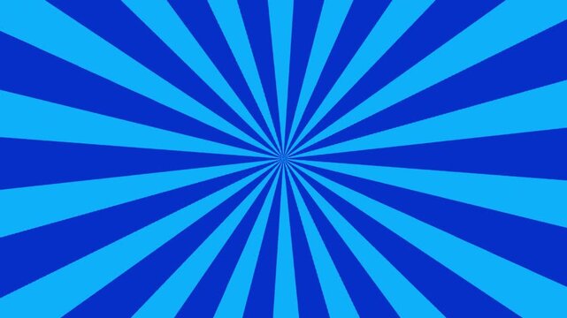 Starburst abstract blue background. Ray stripes.