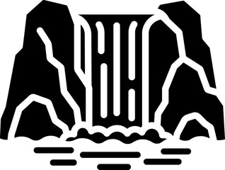 Waterfall Glyph Icon © Arif