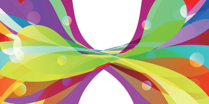 Vibrant Abstract Rainbow Wave Background Illustration