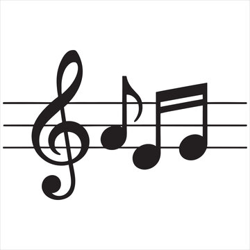 Simple treble clef melody with quarter and eighth notes