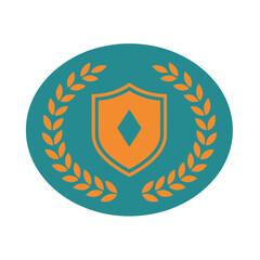 Obraz premium Shield with Laurel Wreath Emblem