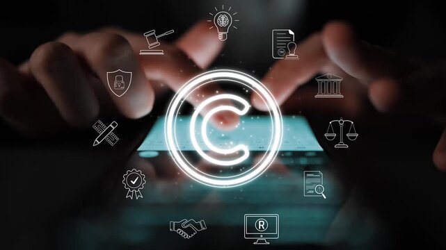 Copyright protection highlights copyright, intellectual property, and legal ownership through law, verification, and secure digital rights Marrow
