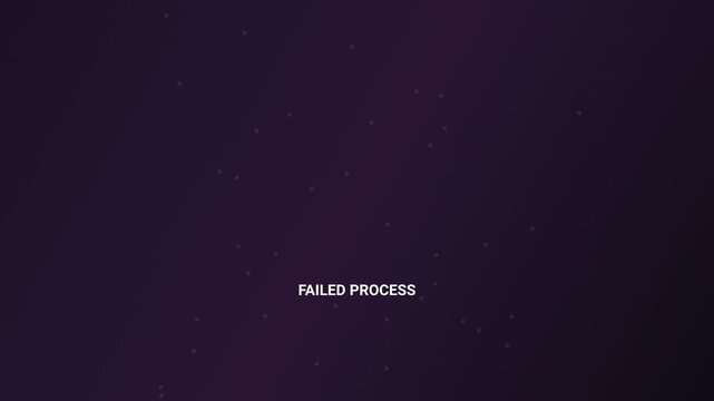 Technical failure message with abstract background