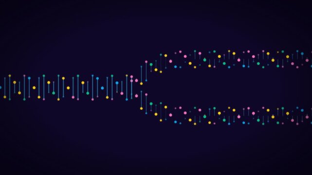 Molecular Biology DNA Helical Replication Process Animation