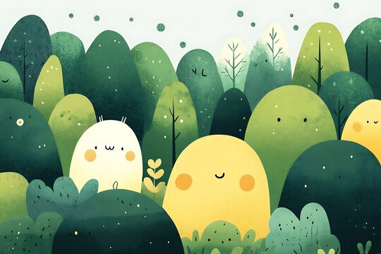 Whimsical forest friends