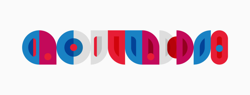 Abstract colorful shapes form word google. Design features overlapping semicircles, rectangles, vibrant hues. Minimalist style, clean presentation.