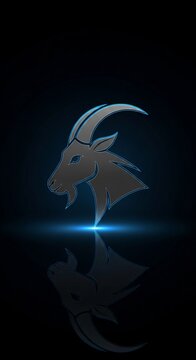 Celestial Ascent: Luminous Capricornian Silhouette