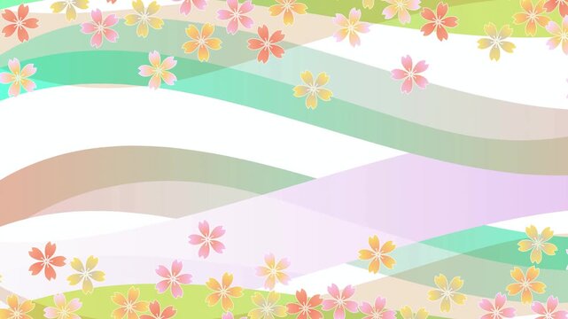 Soft Pastel Floral Wave Pattern 4K