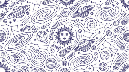Space galaxy pattern background for classroom resources educational branding creative prints and stationery © ahmta