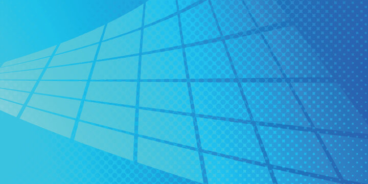 Abstract Blue Geometric Grid Pattern Background