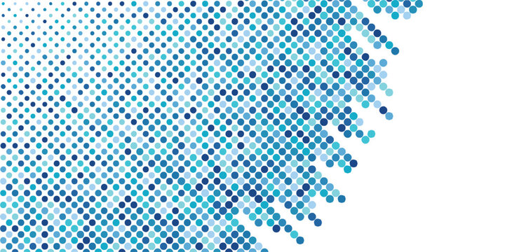 Blue Halftone Dotted Abstract Pattern Background
