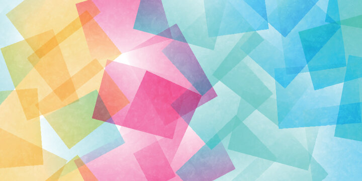 Abstract geometric background with layered transparent squares