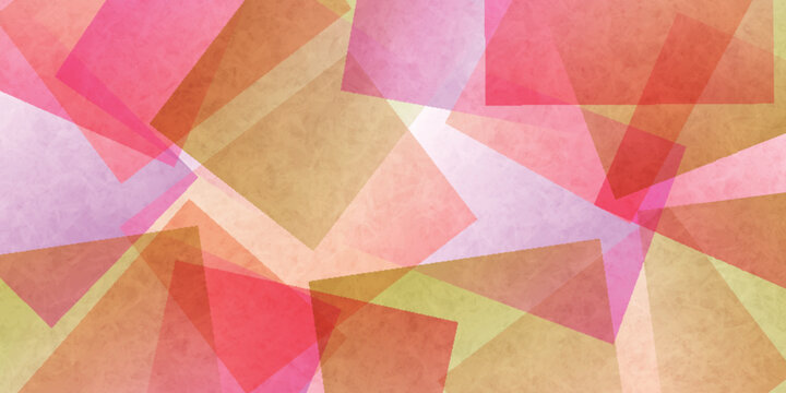 Abstract geometric square pattern with overlapping translucent shapes