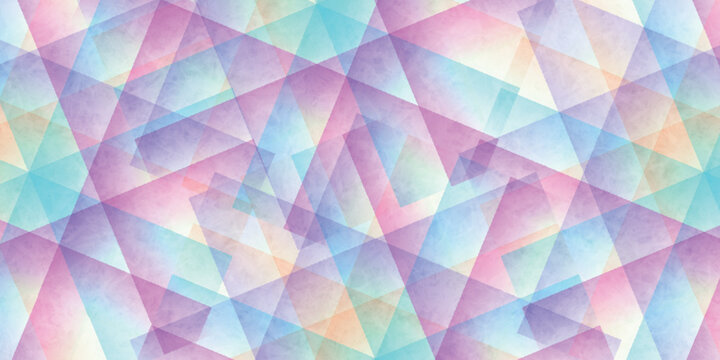 Abstract geometric background with vibrant colorful overlapping translucent shapes