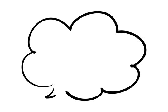 ペンの手書き吹き出し 黒