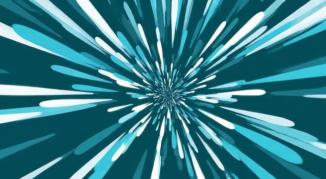 Dynamic comic-style radial speed lines expanding from the center in a seamless looping animation with flat vector colors.
