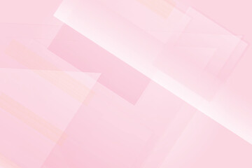 Obraz premium Abstract pastel geometric shapes in soft pink and white gradient overlay