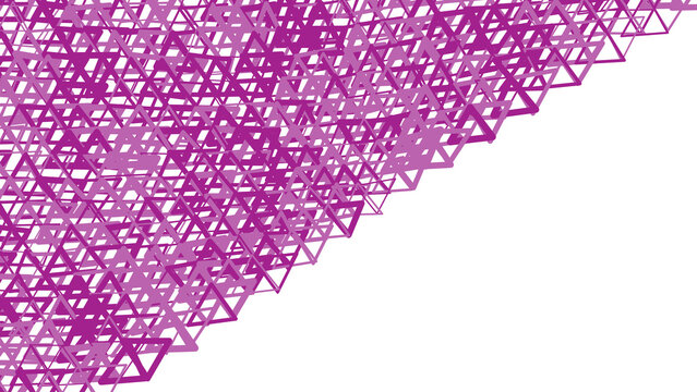 Intricate purple triangle mesh pattern isolated on a transparent background for professional graphic design work