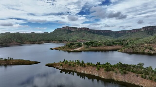 Spectacular Aerial footage of Cania Dam Queensland Australia